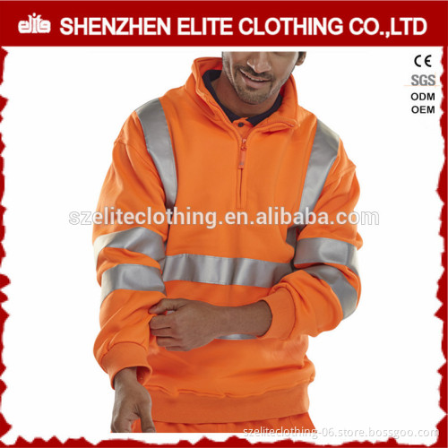 fluorescent safety 3m reflective hi vis orange hoodies